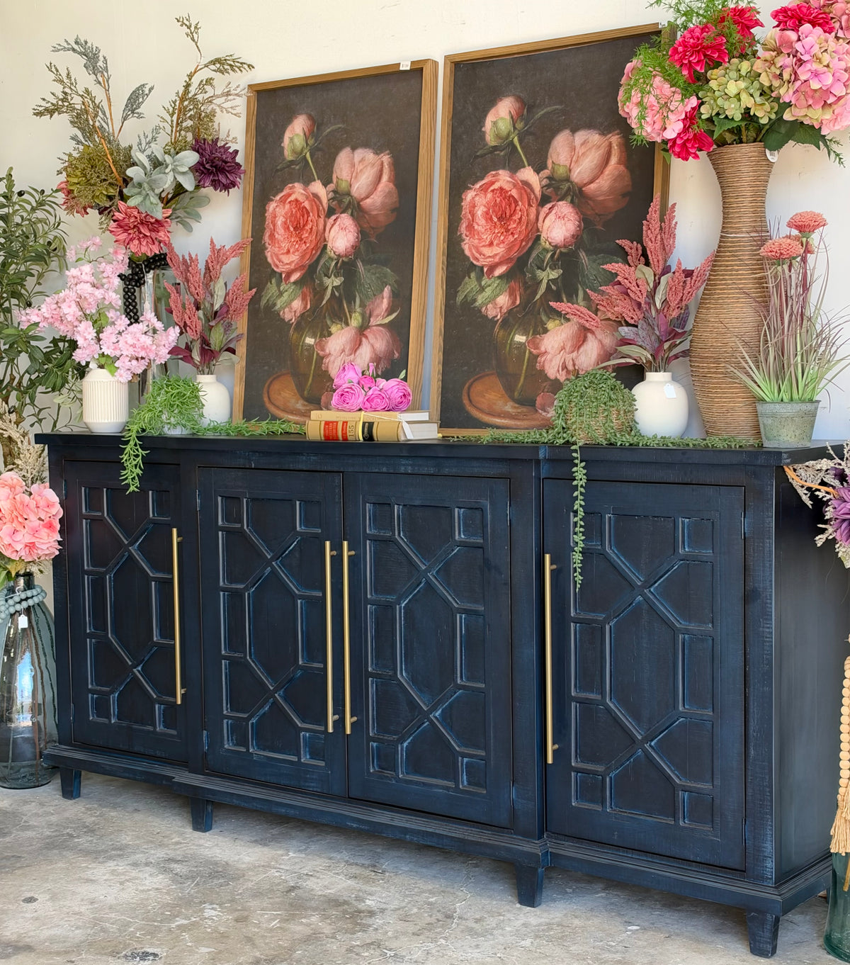Michelle Console-Deep Blue/Gold