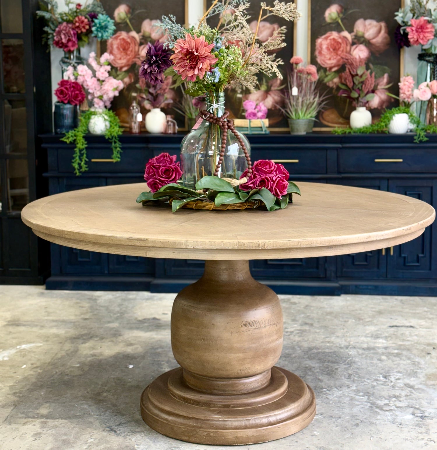 Lilly 60" Round Table-Cappaccino