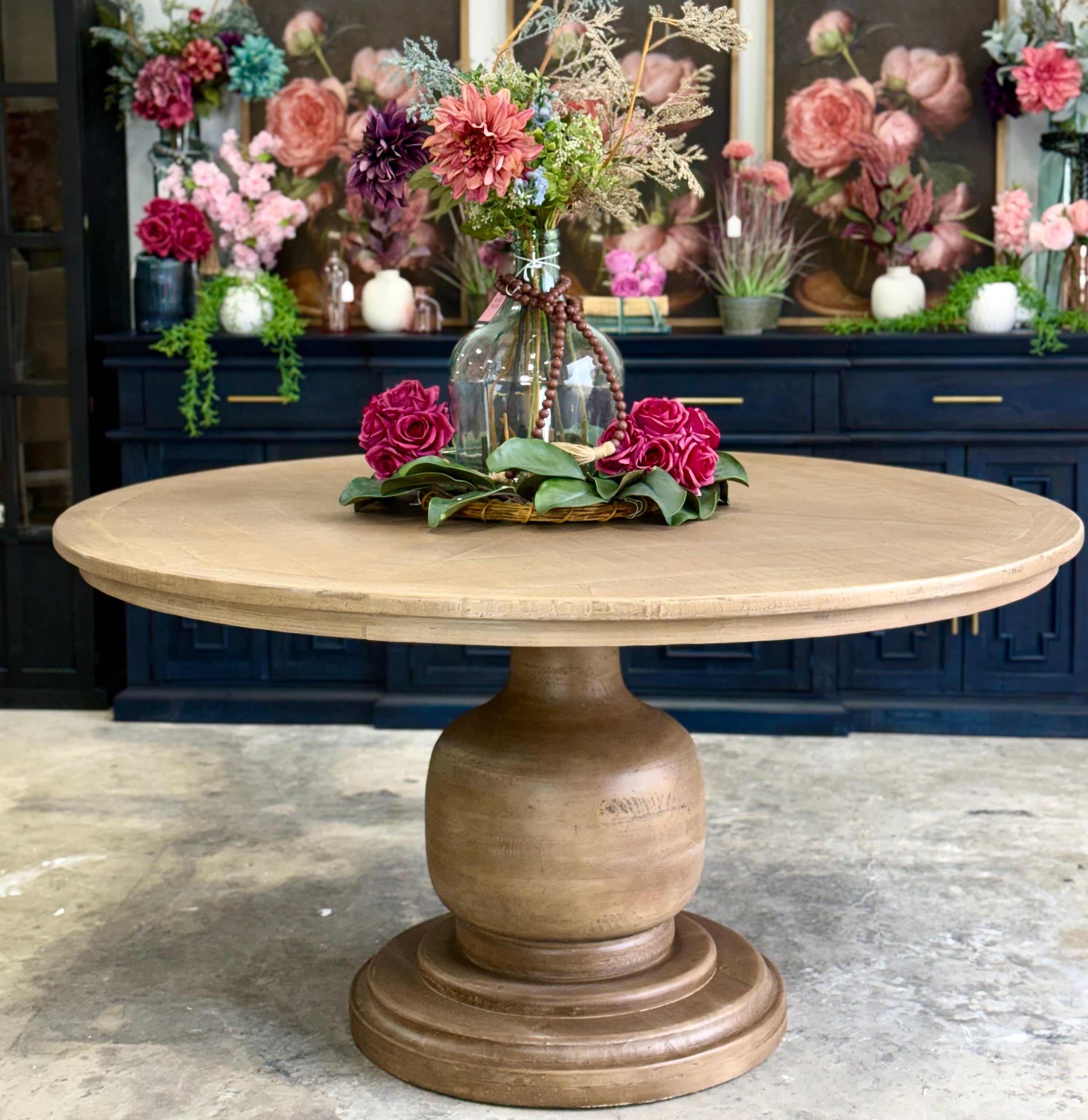 Lilly 60" Round Table-Cappaccino