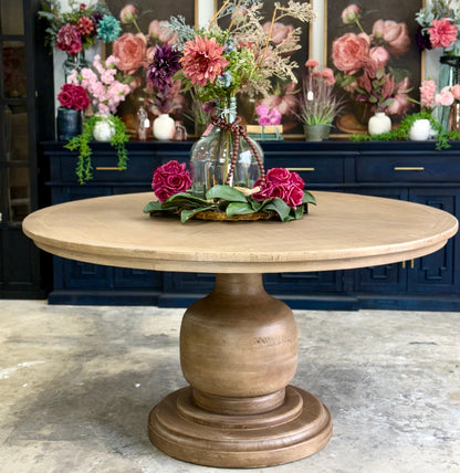 Lilly 60" Round Table-Cappaccino