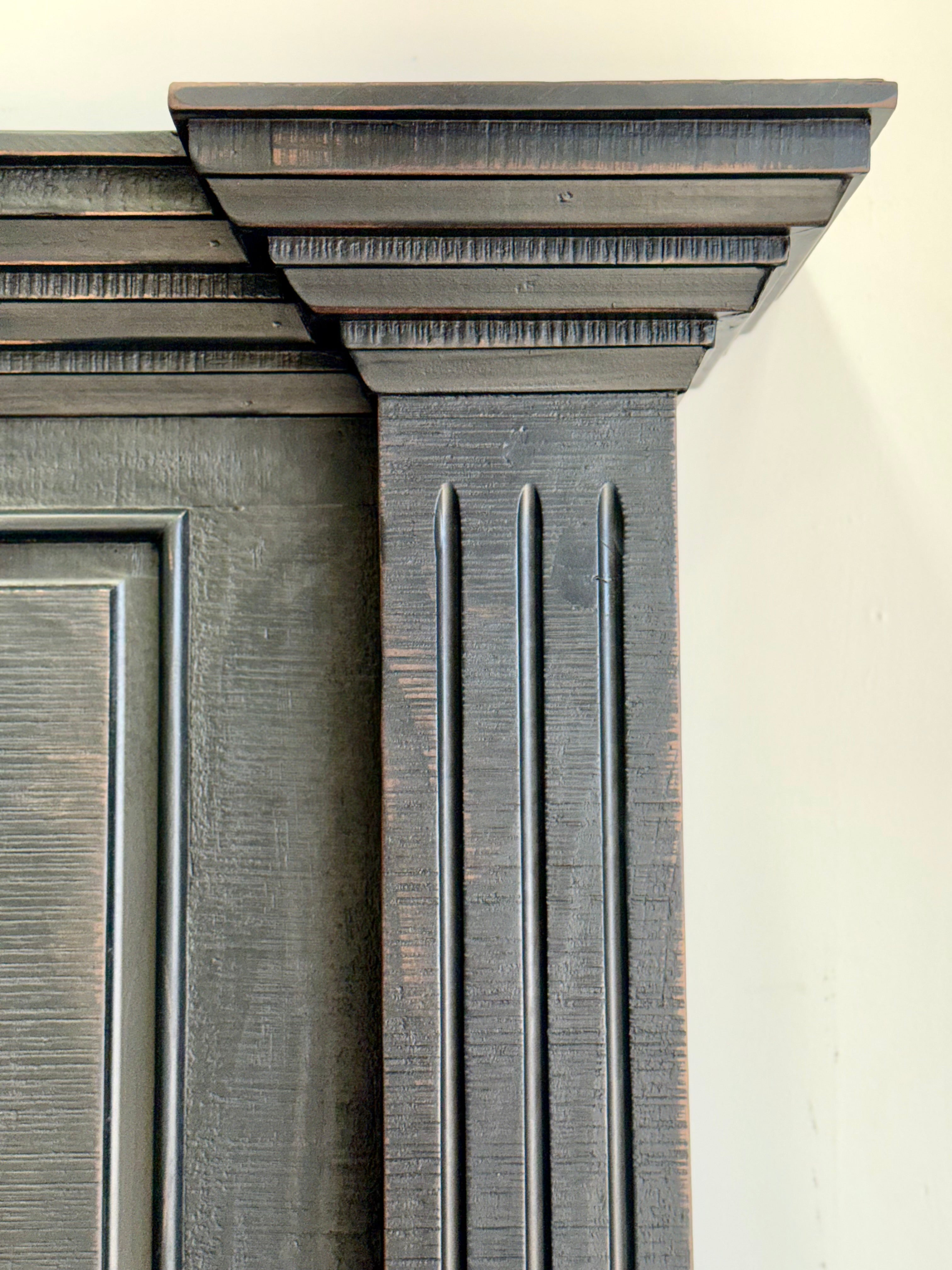 Charlotte King Paneled Bed-Handrubbed Black