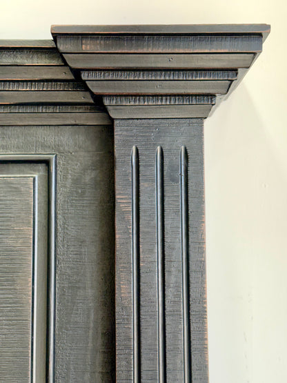 Charlotte King Paneled Bed-Handrubbed Black