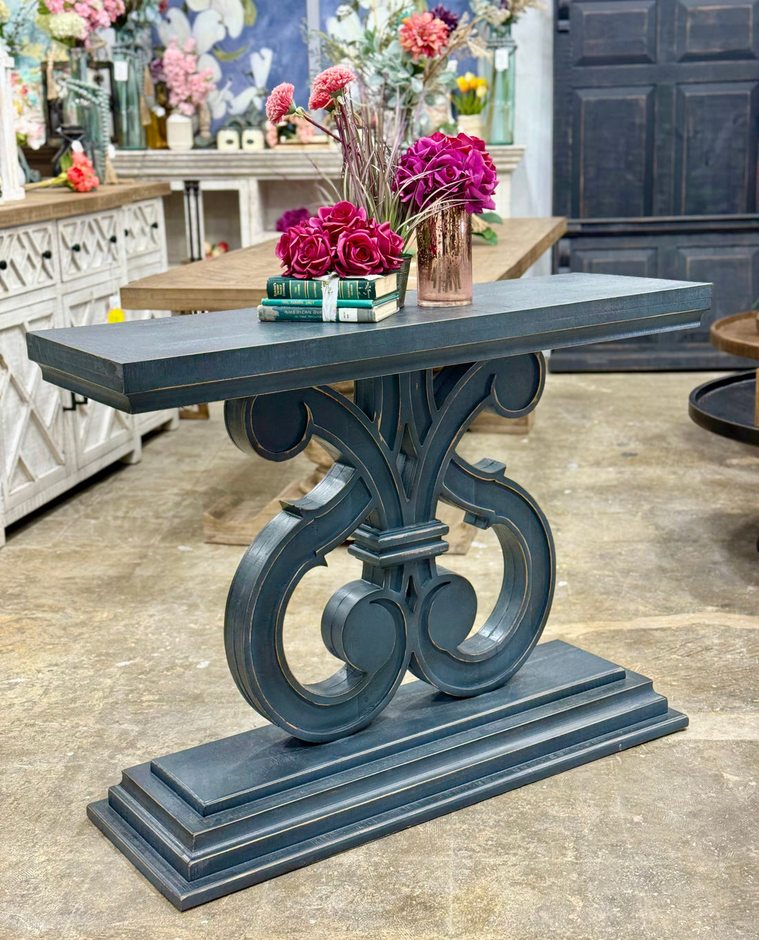 Harp Entryway Table-Blue Haze™