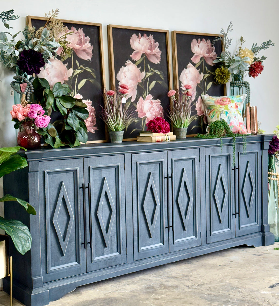 Chloe 6 Door Console-Blue Haze™