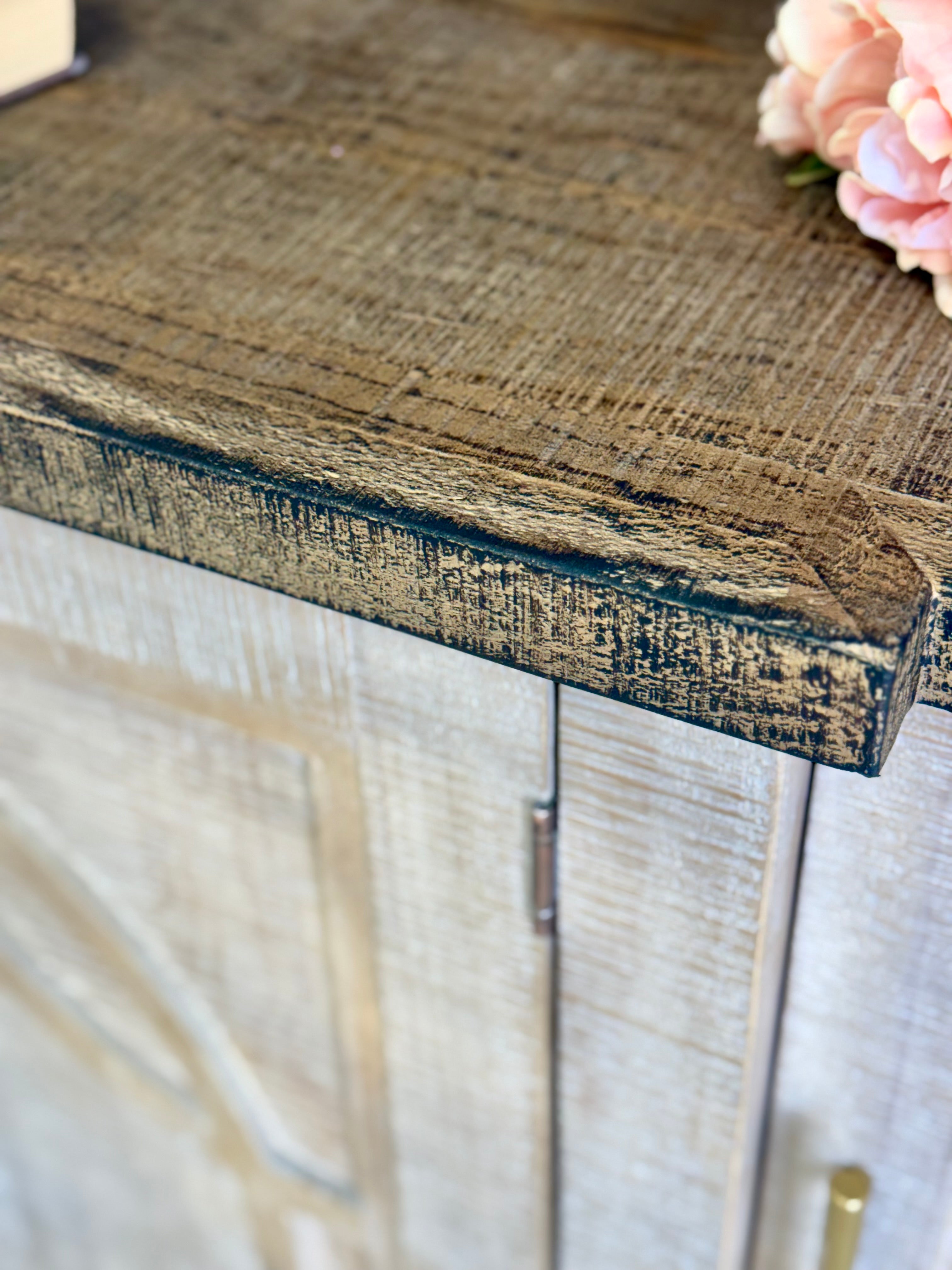 Circle Door Console-Soft Drift/Honeywood™
