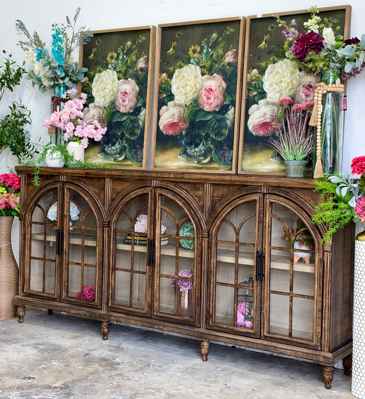 Colette 6 Door Console-Honeywood/Dove