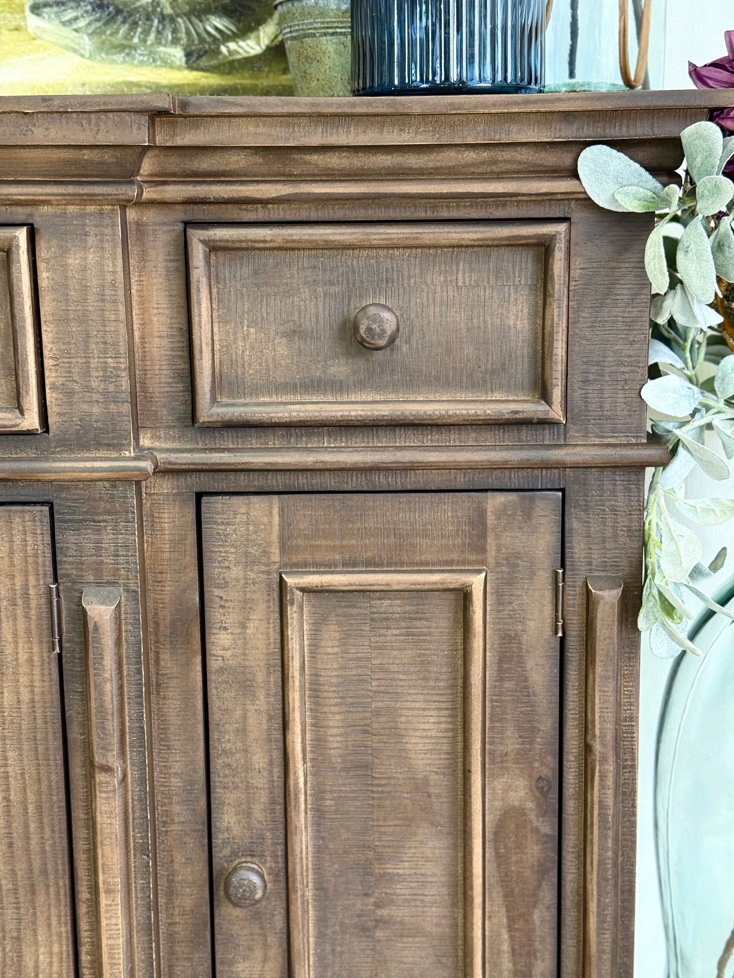 Lindsey 4-Door Console-Cinderwood