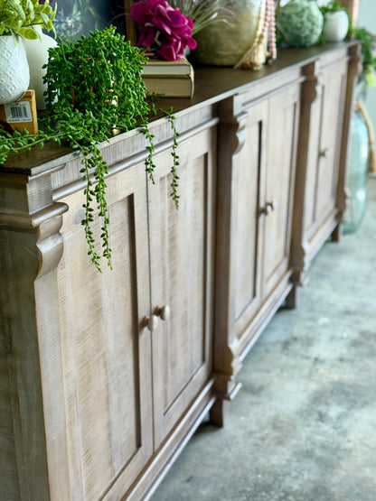 Allison 108" 6 Door Console-Soft Drift/Honeywood™