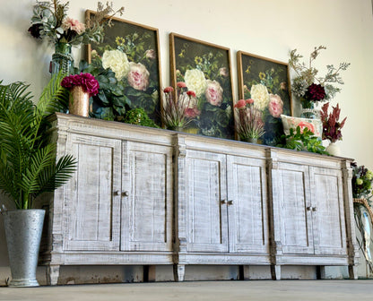 Allison 108" 6 Door Console-Toasted Wheat/Honeywood