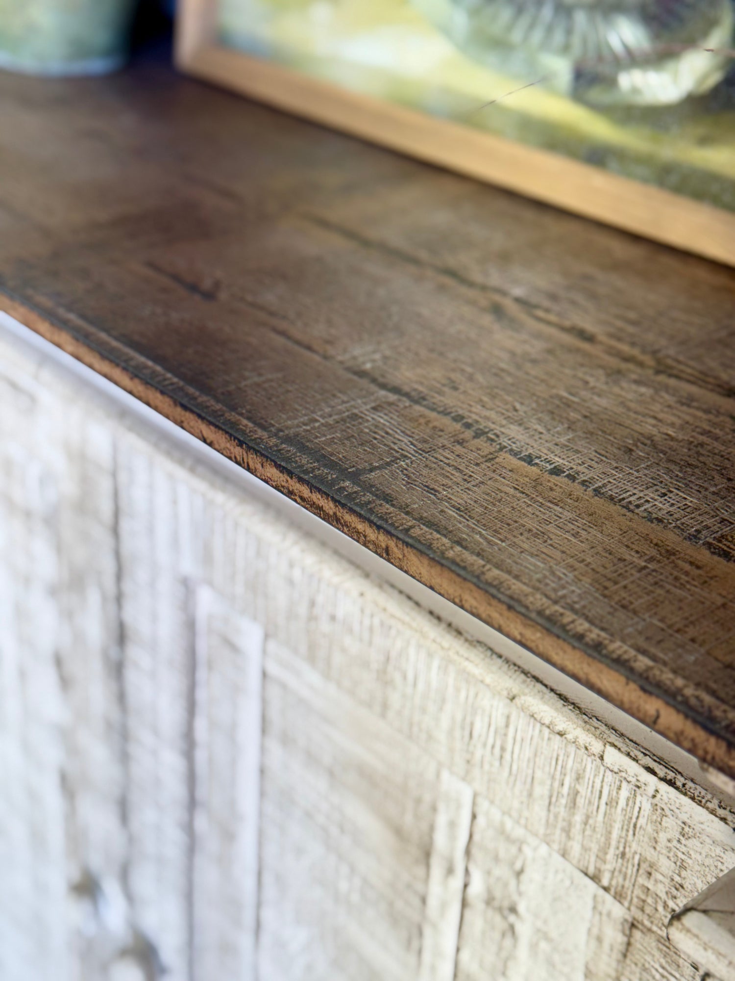 Allison 108" 6 Door Console-Toasted Wheat/Honeywood