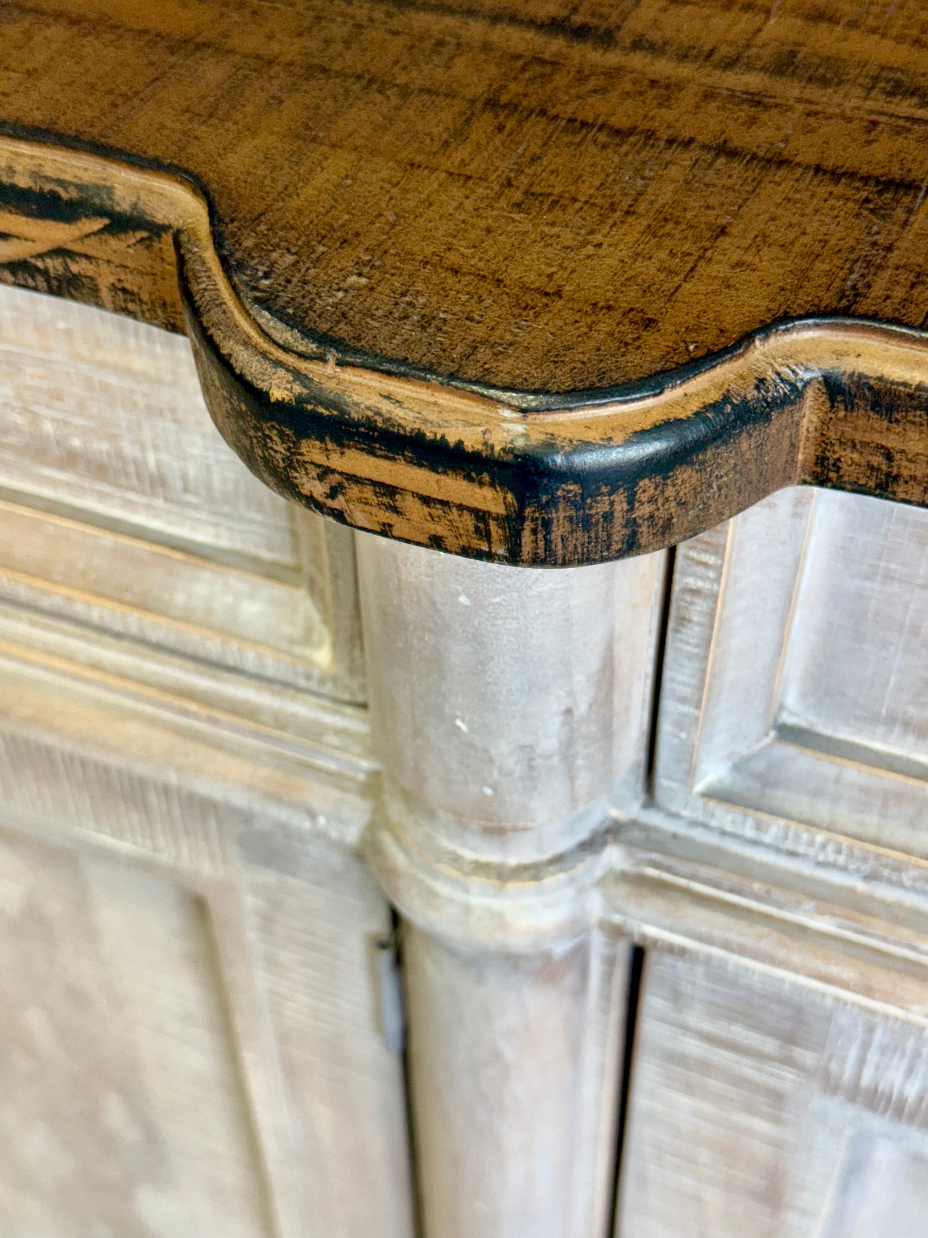 Celine 4 Door Console-Soft Drift/Honeywood