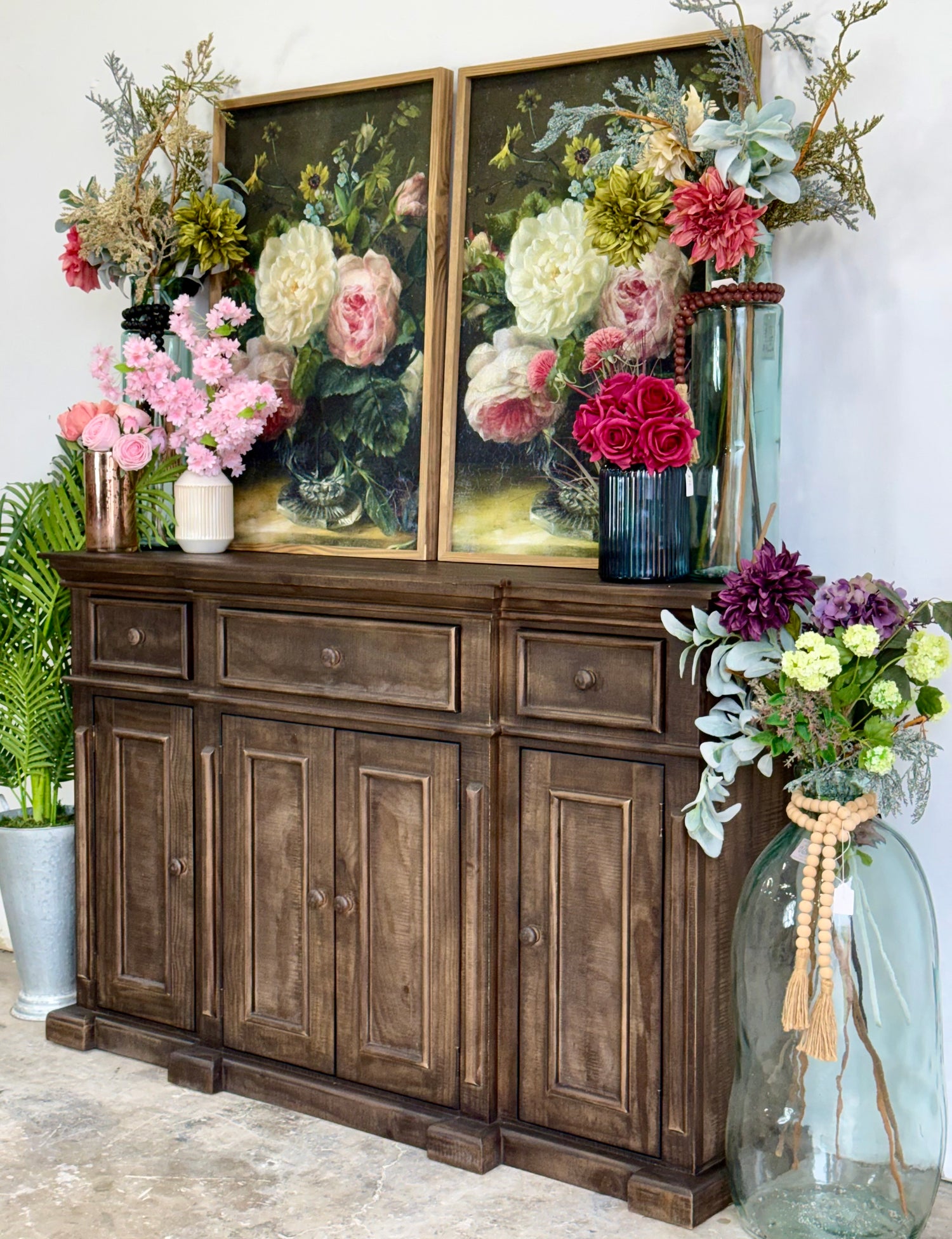 Lindsey 4-Door Console-Cinderwood