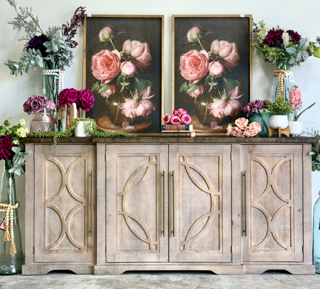 Circle Door Console-Soft Drift/Honeywood™