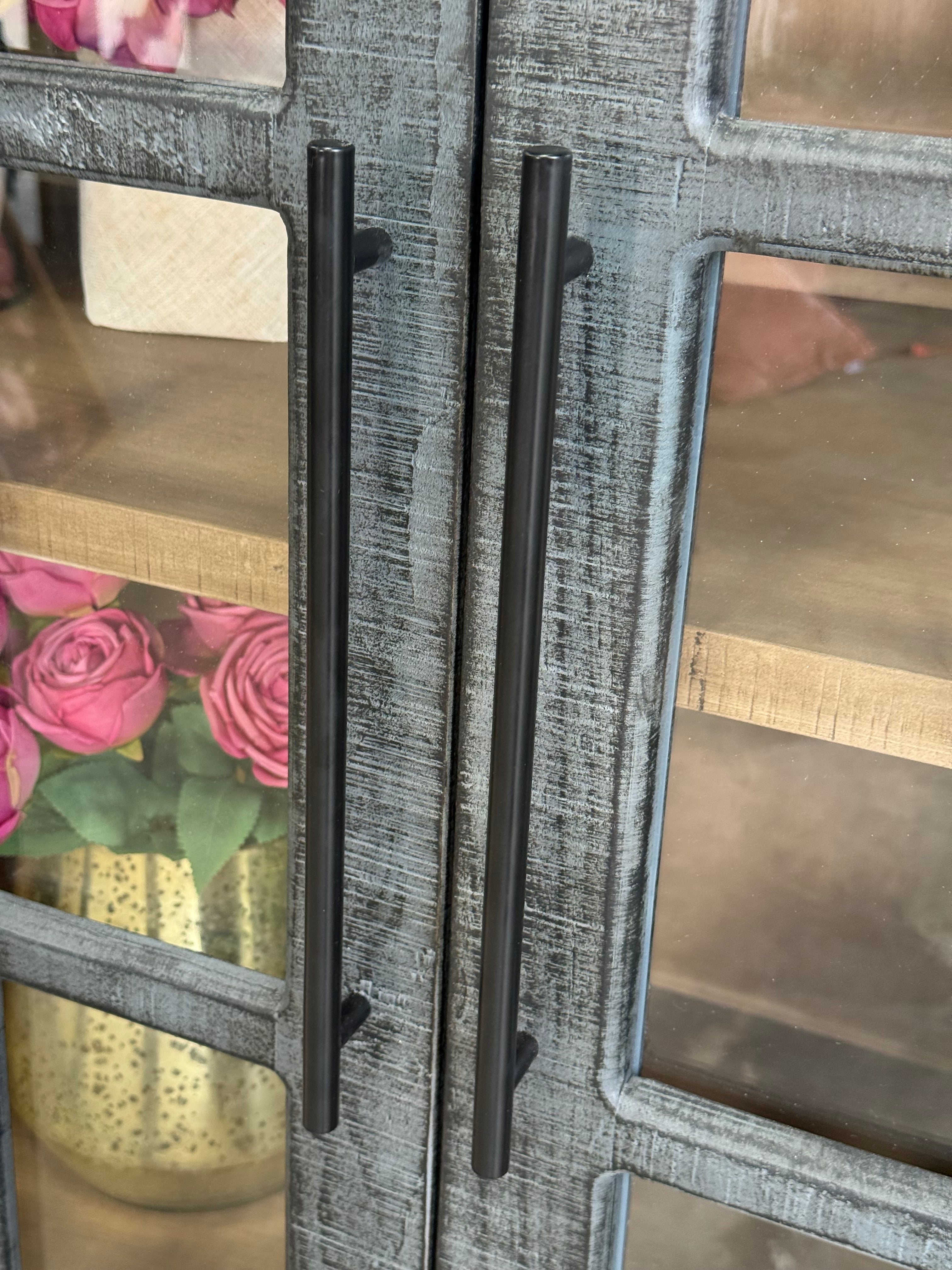 Felicity Arched Vitrine-Blue Dusk/Cappuccino