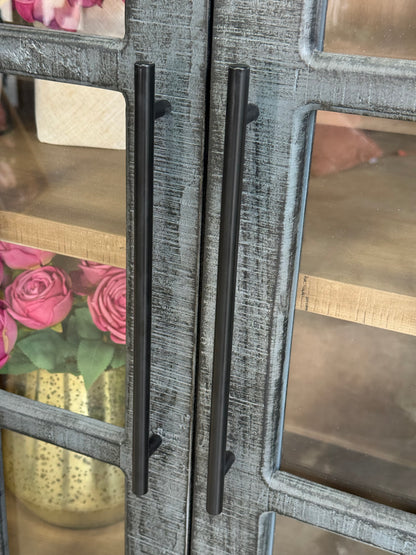 Felicity Arched Vitrine-Blue Dusk/Cappuccino