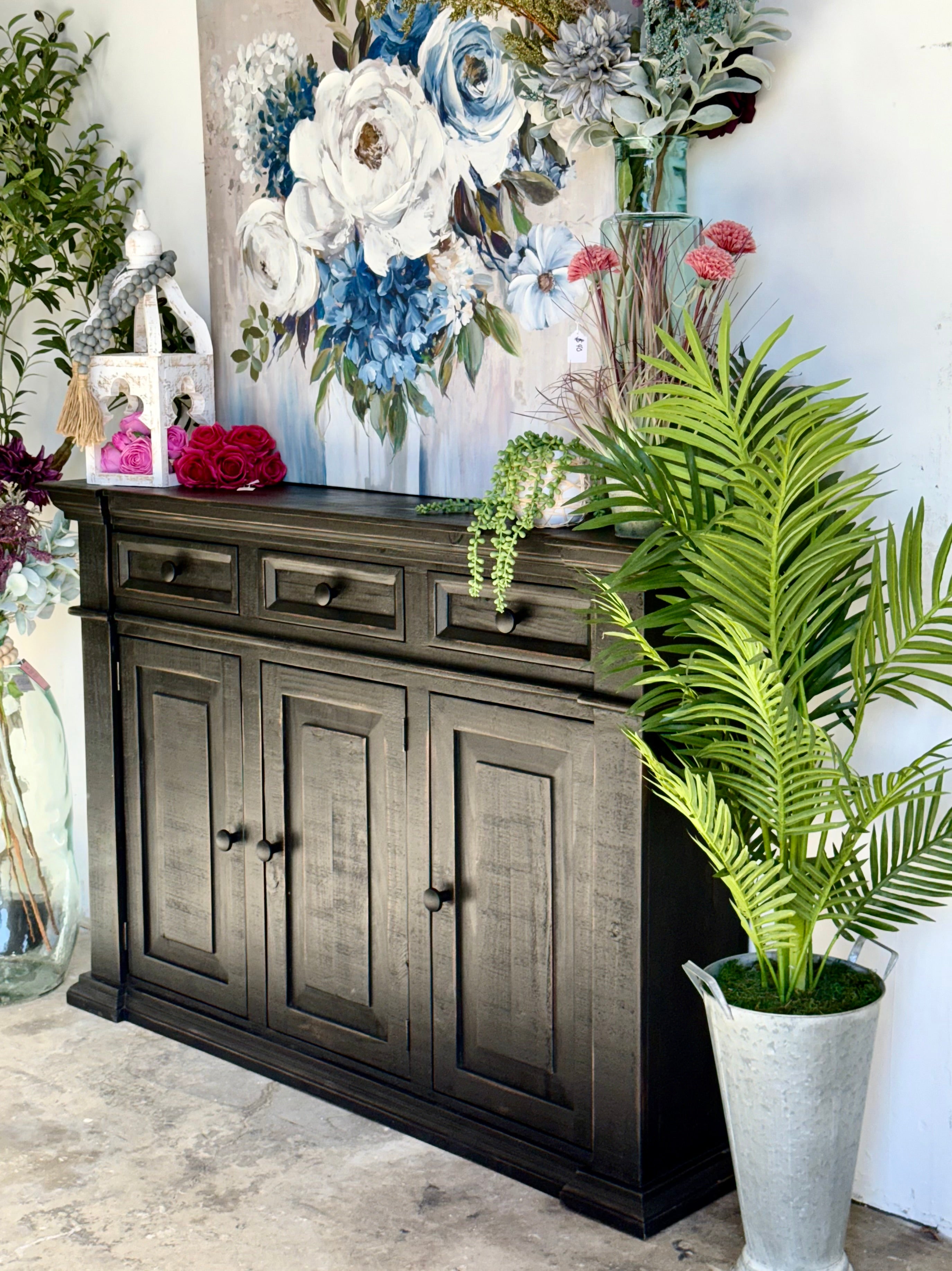 Savannah Sideboard-Handrubbed Black