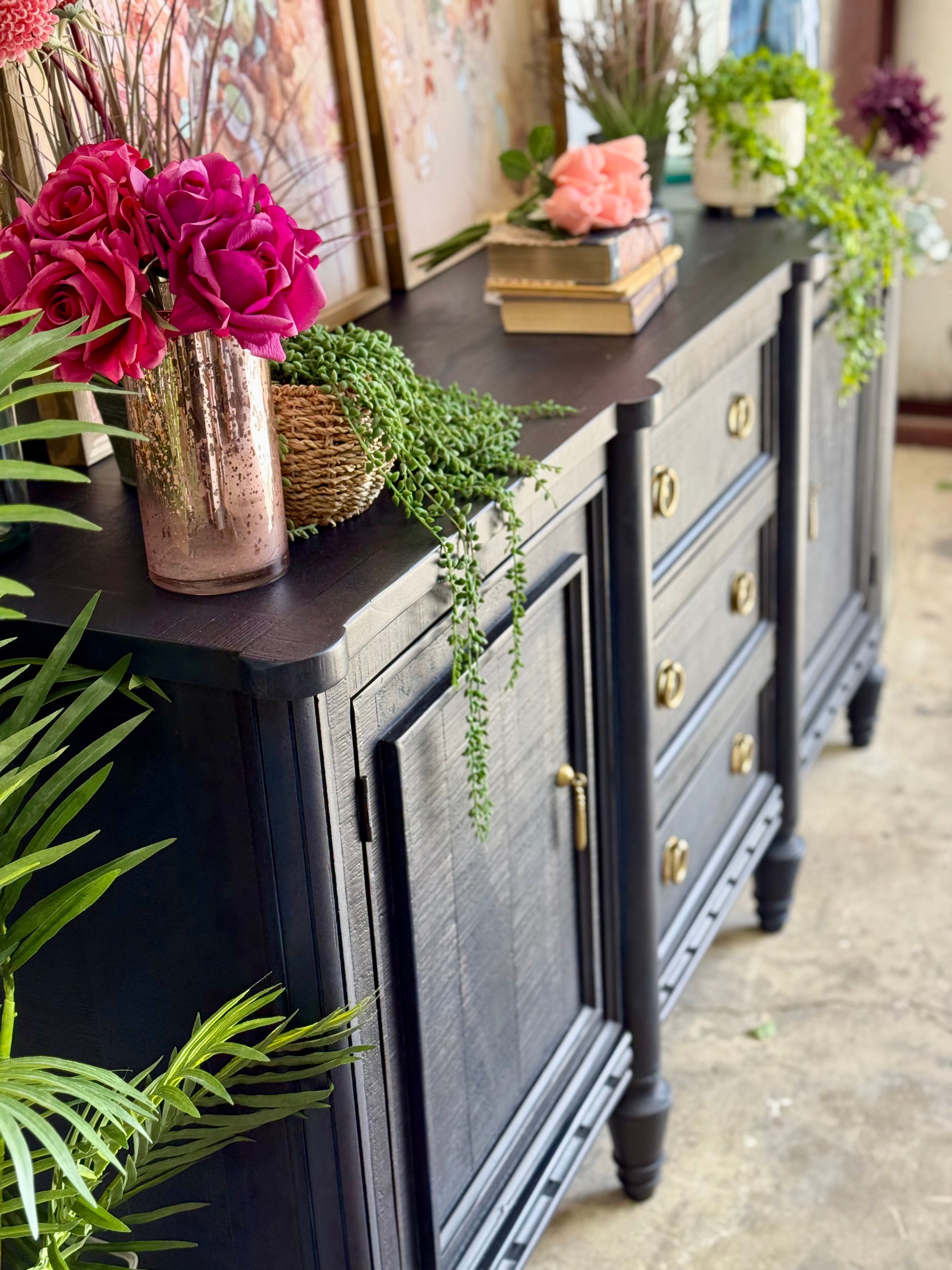 Juliette Console-Deep Blue/Gold