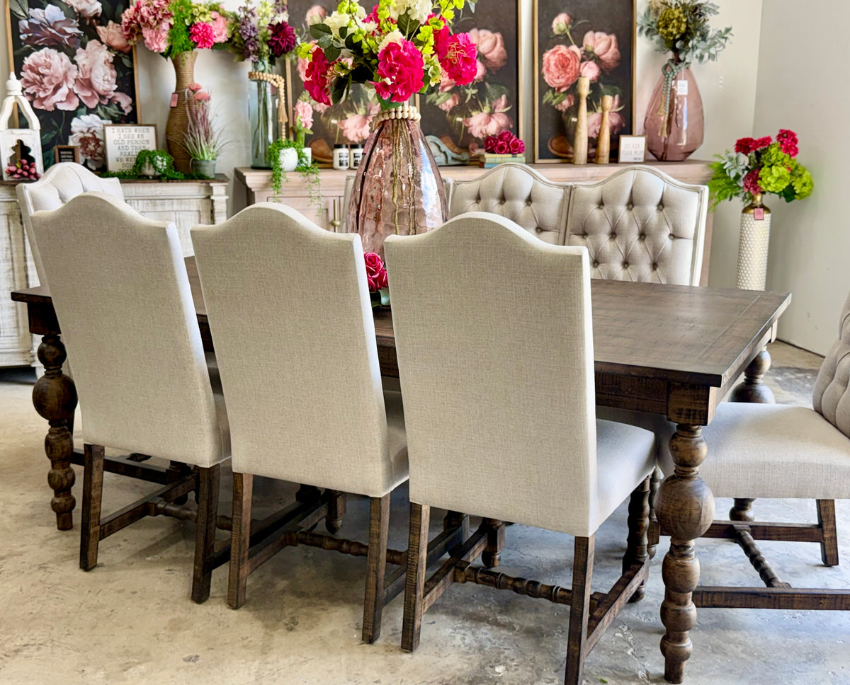 Sophie 7 Foot Dining Table With 8 Chairs-Honeywood™