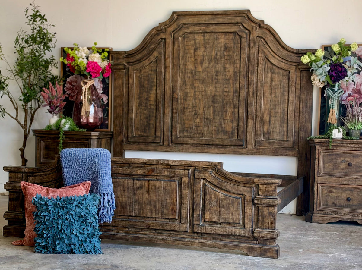 Eden King Bed-Pecan