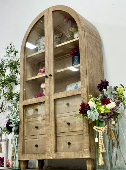 Melody Domed Vitrine-Sandstone/Dove