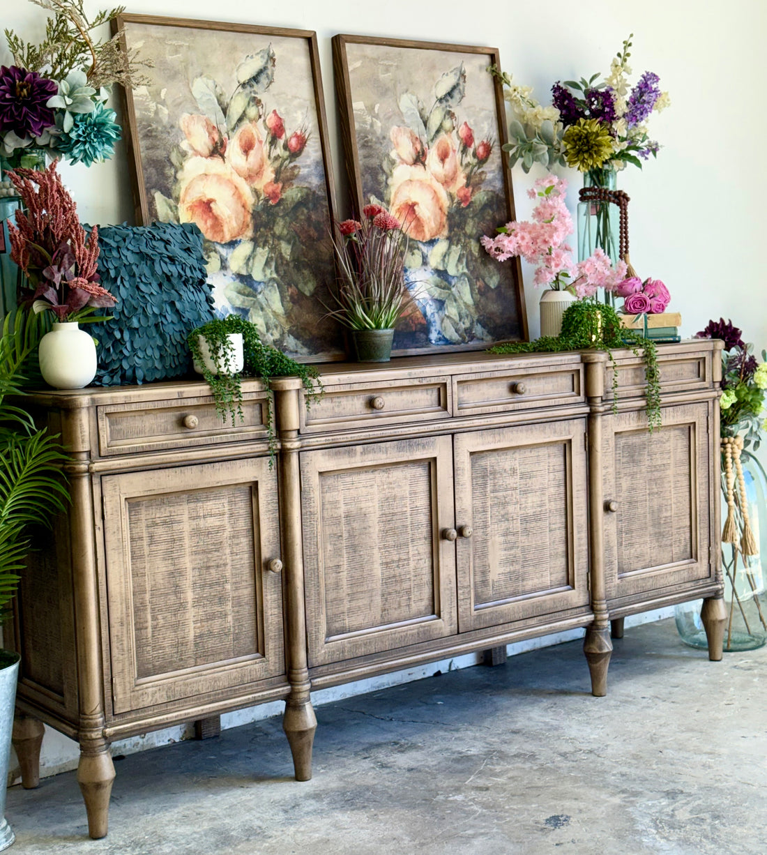 Celine 4 Door Console-Sandstone