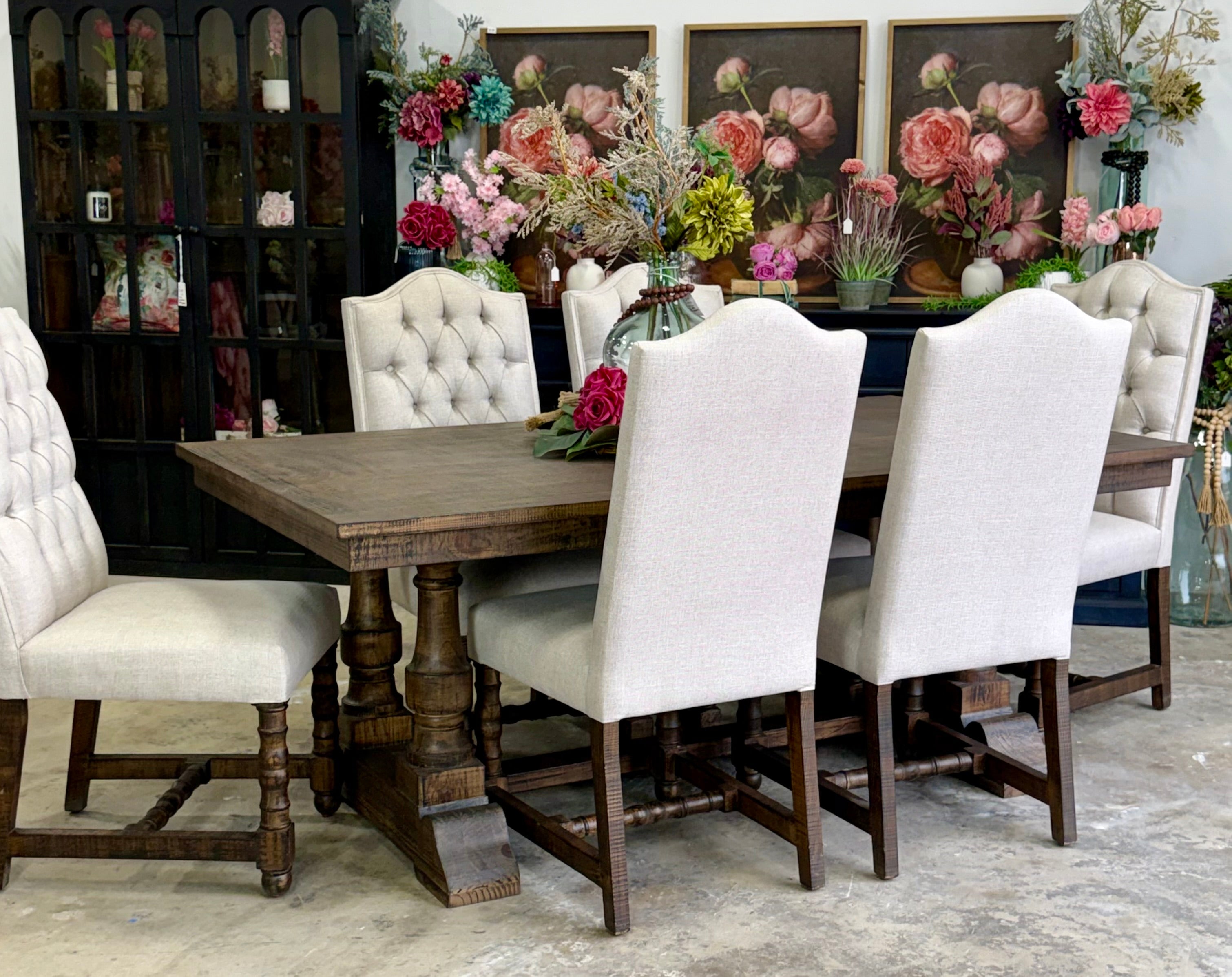 Ella 76" Dining Table With 6 Chairs-Honeywood™