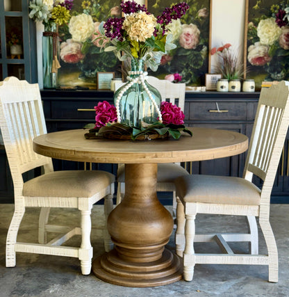 Clara 47" Round Dining Table-Cappuccino