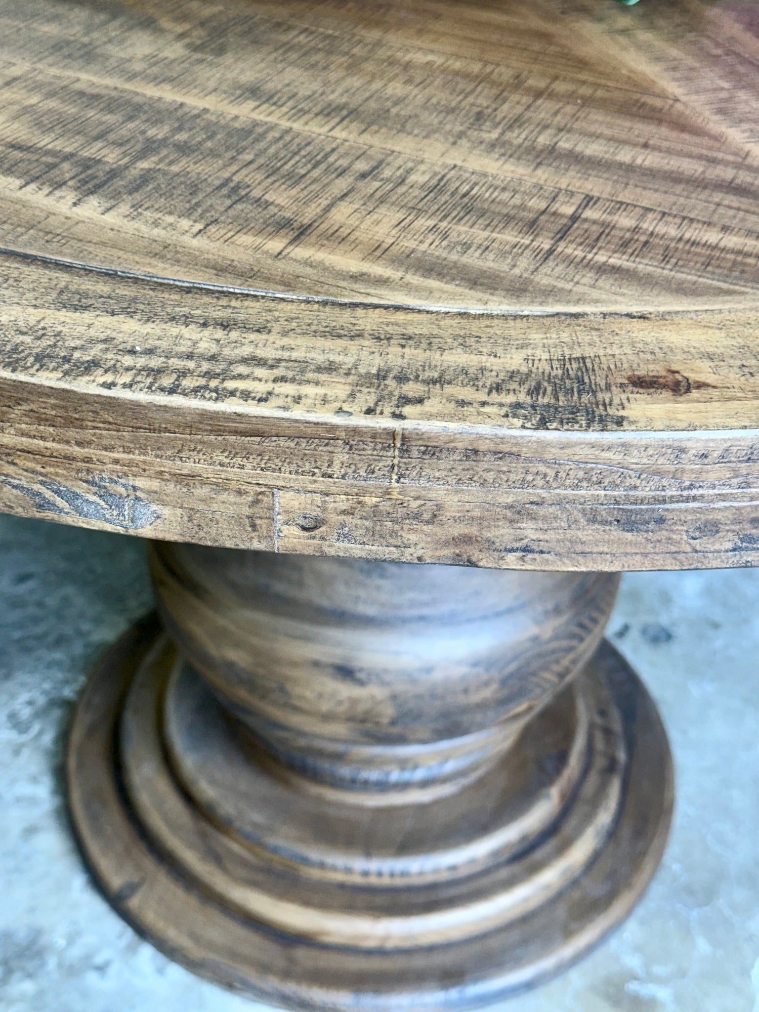 Clara 47" Round Dining Table-Timber