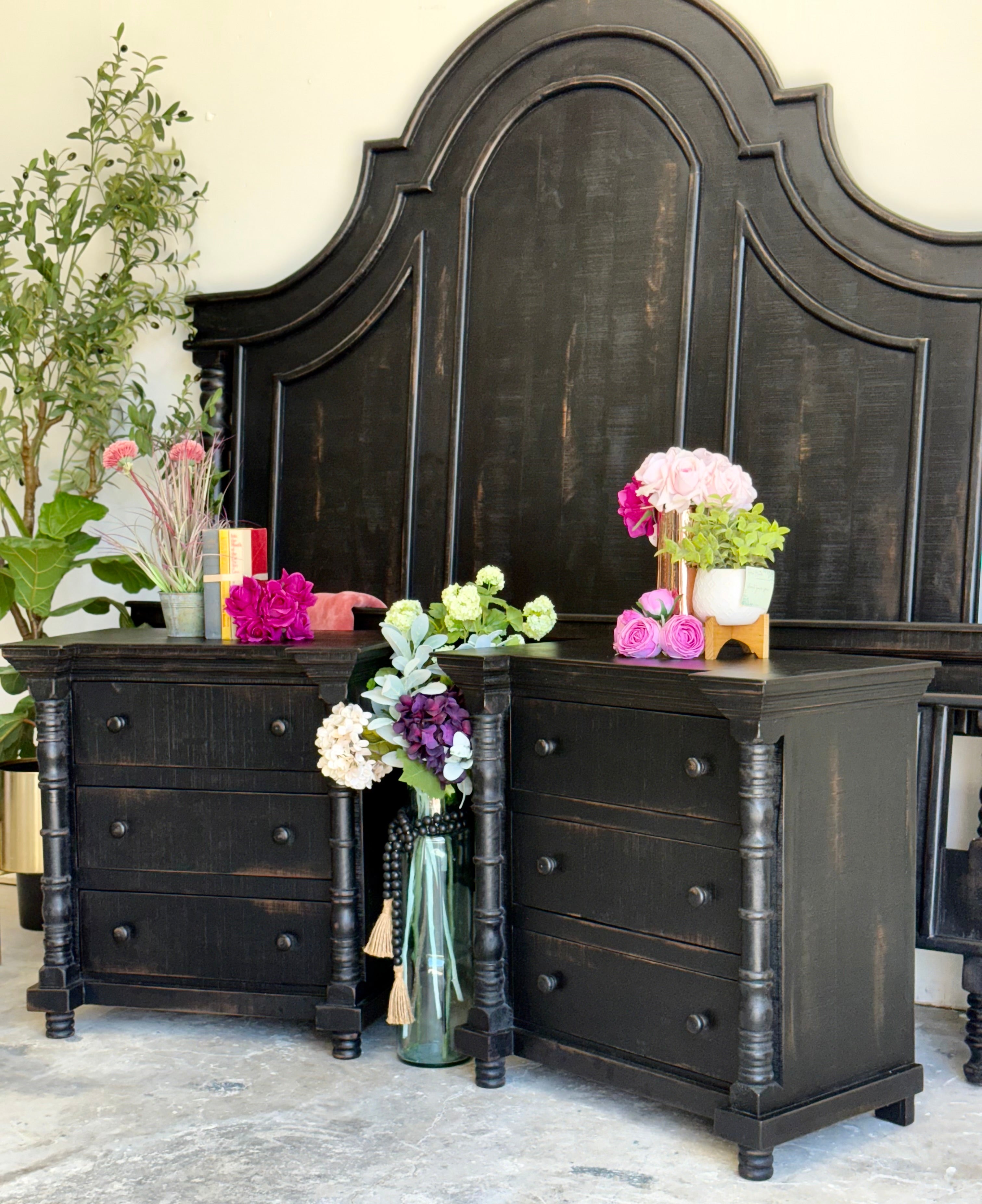 Madison Nightstand-Handrubbed Black