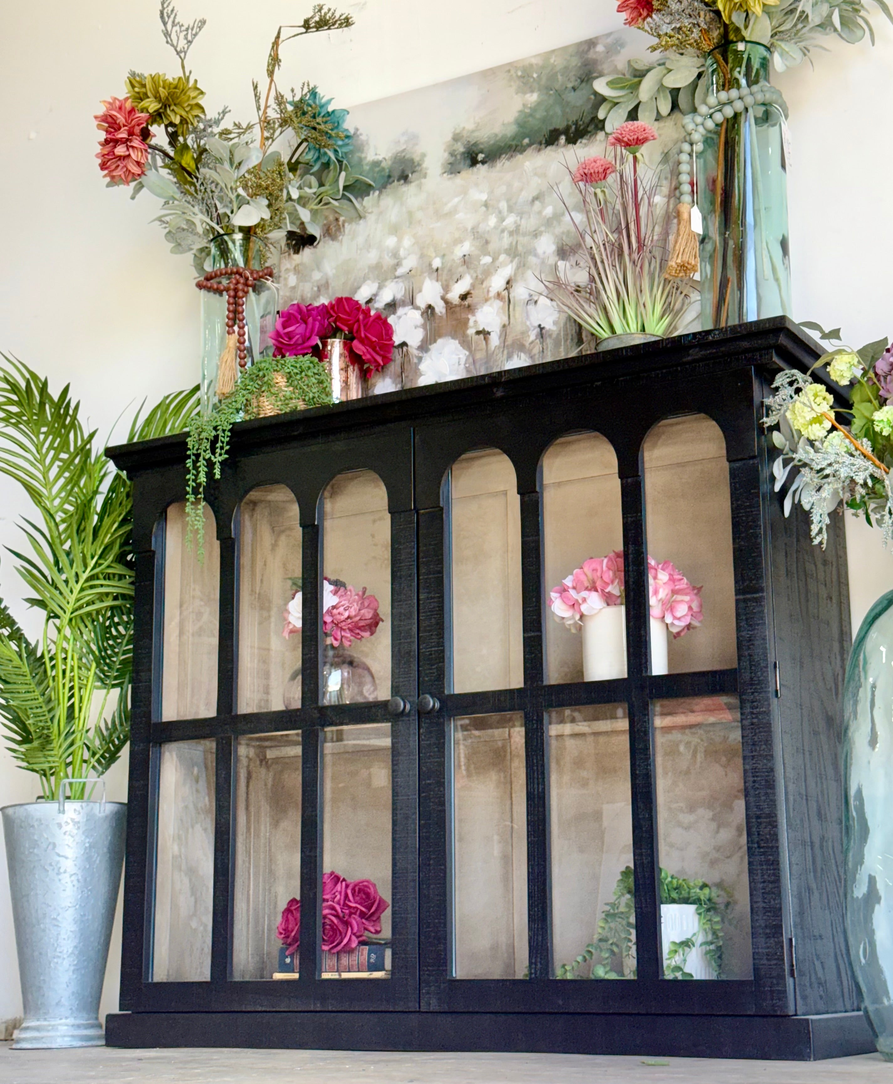 Gia 2 Door Console-Black/Dove