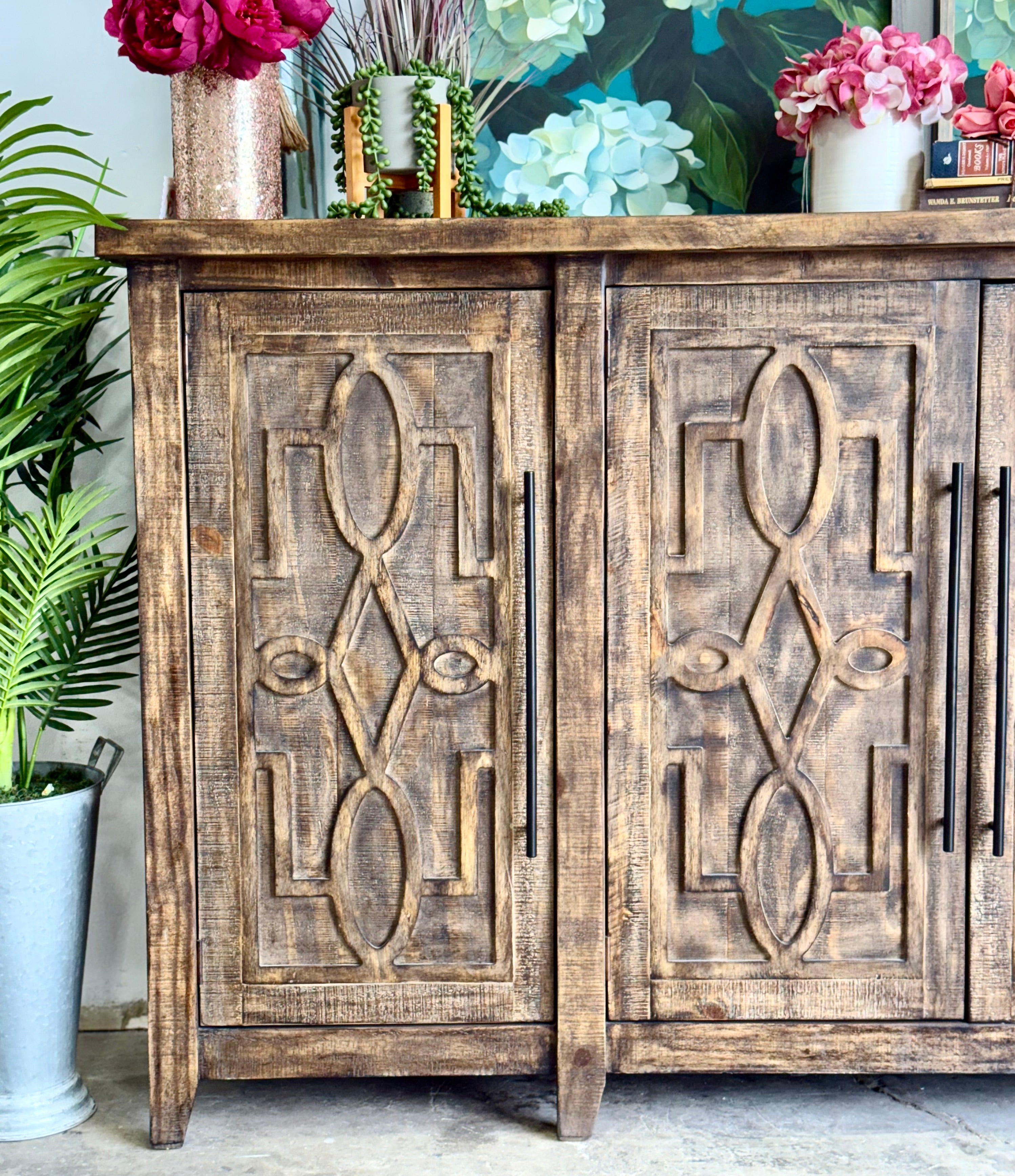 Ivy 4 Door Console-Pecan