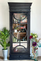 Elsie Circle Door Vitrine-Black/Sparrow