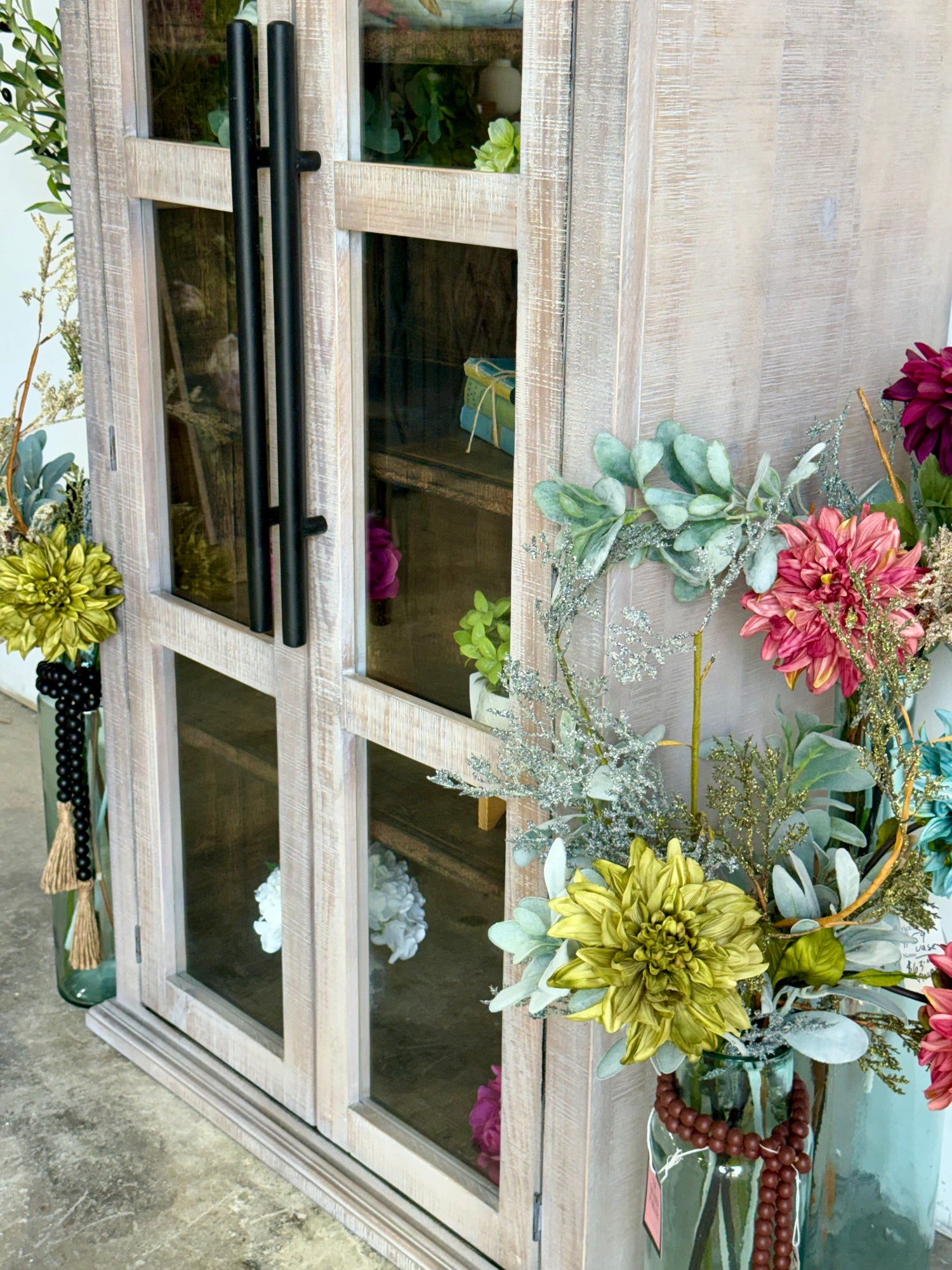Libby Domed Vitrine- Soft Drift/Honeywood