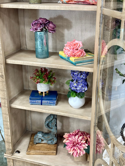 Elsie Circle Door Vitrine-Sandstone