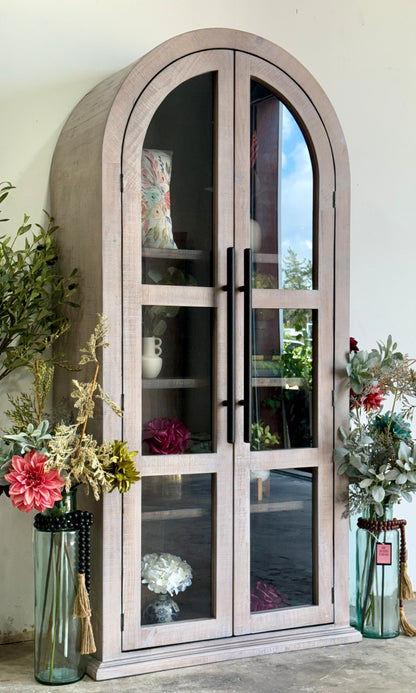 Libby Domed Vitrine- Soft Drift/Honeywood