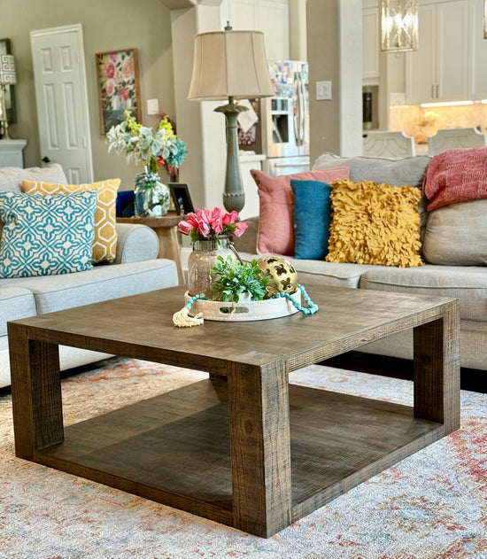 Bella Squared Coffee Table-Honeywood