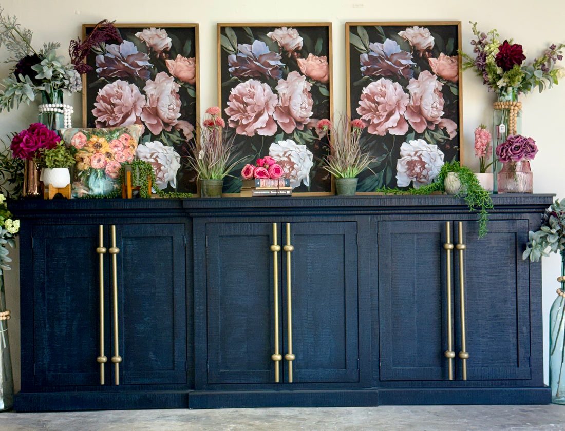 Kylie Console-Deep Blue/Gold