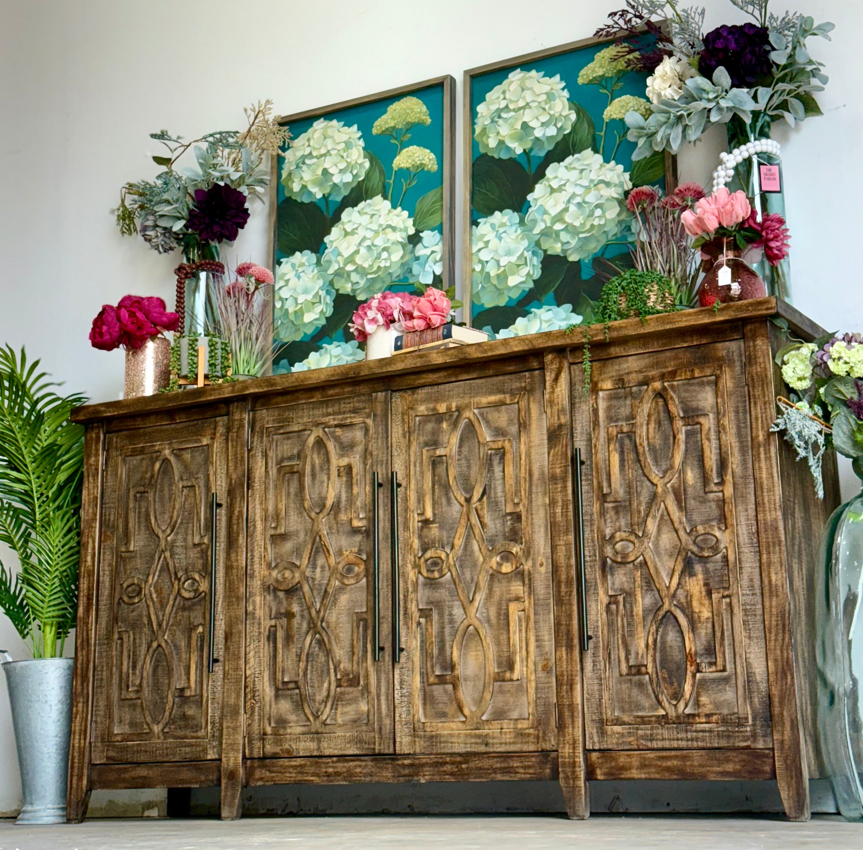 Ivy 4 Door Console-Pecan