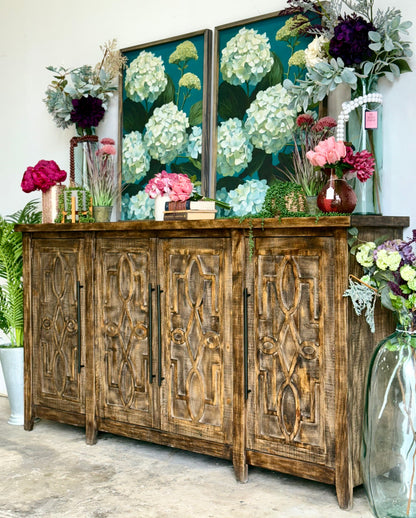 Ivy 4 Door Console-Pecan