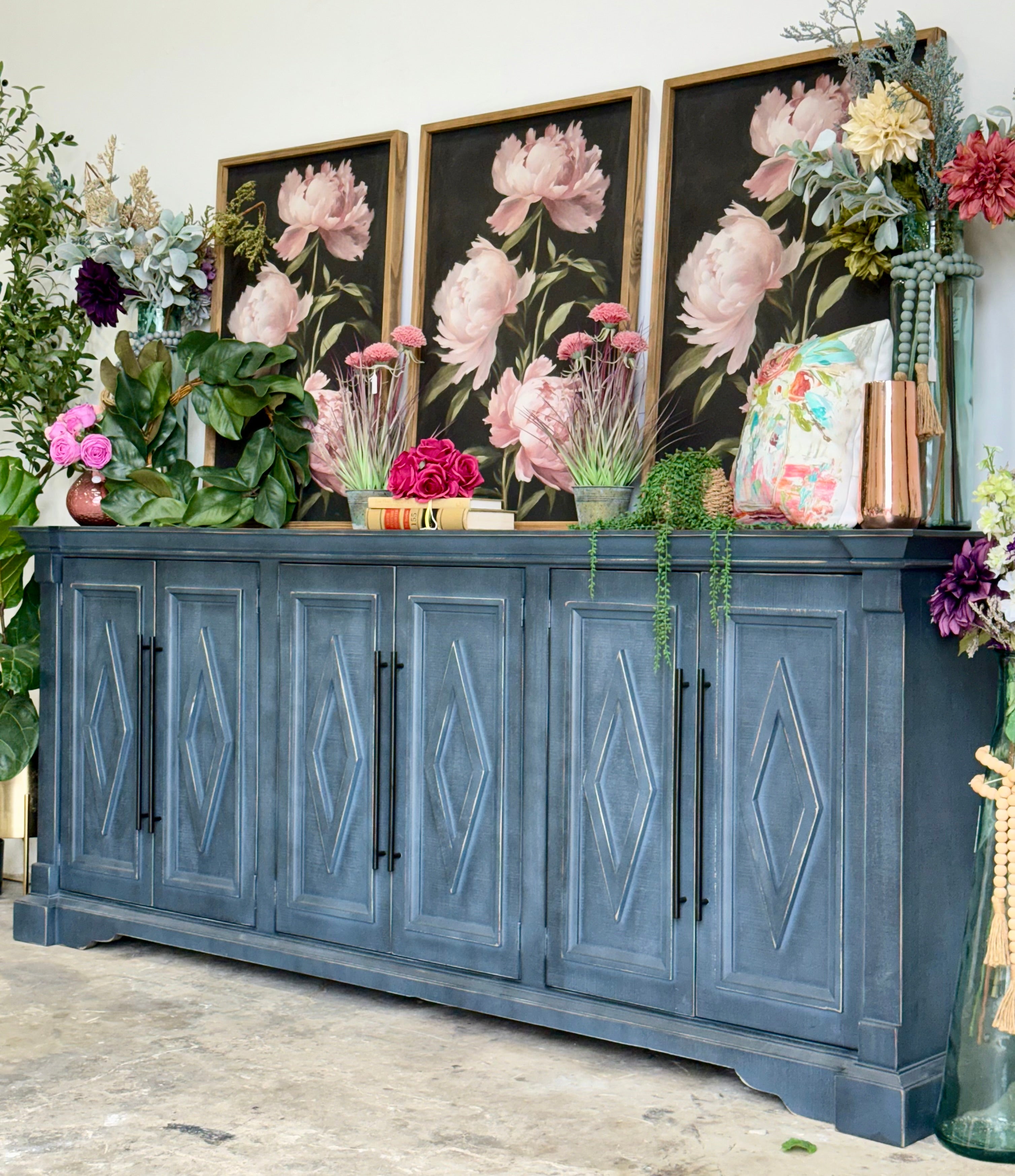 Chloe 6 Door Console-Blue Haze™