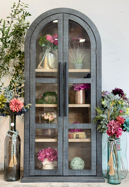Libby Domed Vitrine- Blue Dusk/Cappuccino