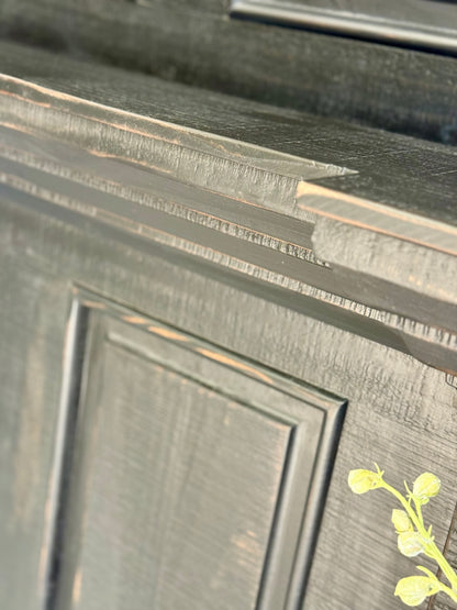 Charlotte King Paneled Bed-Handrubbed Black