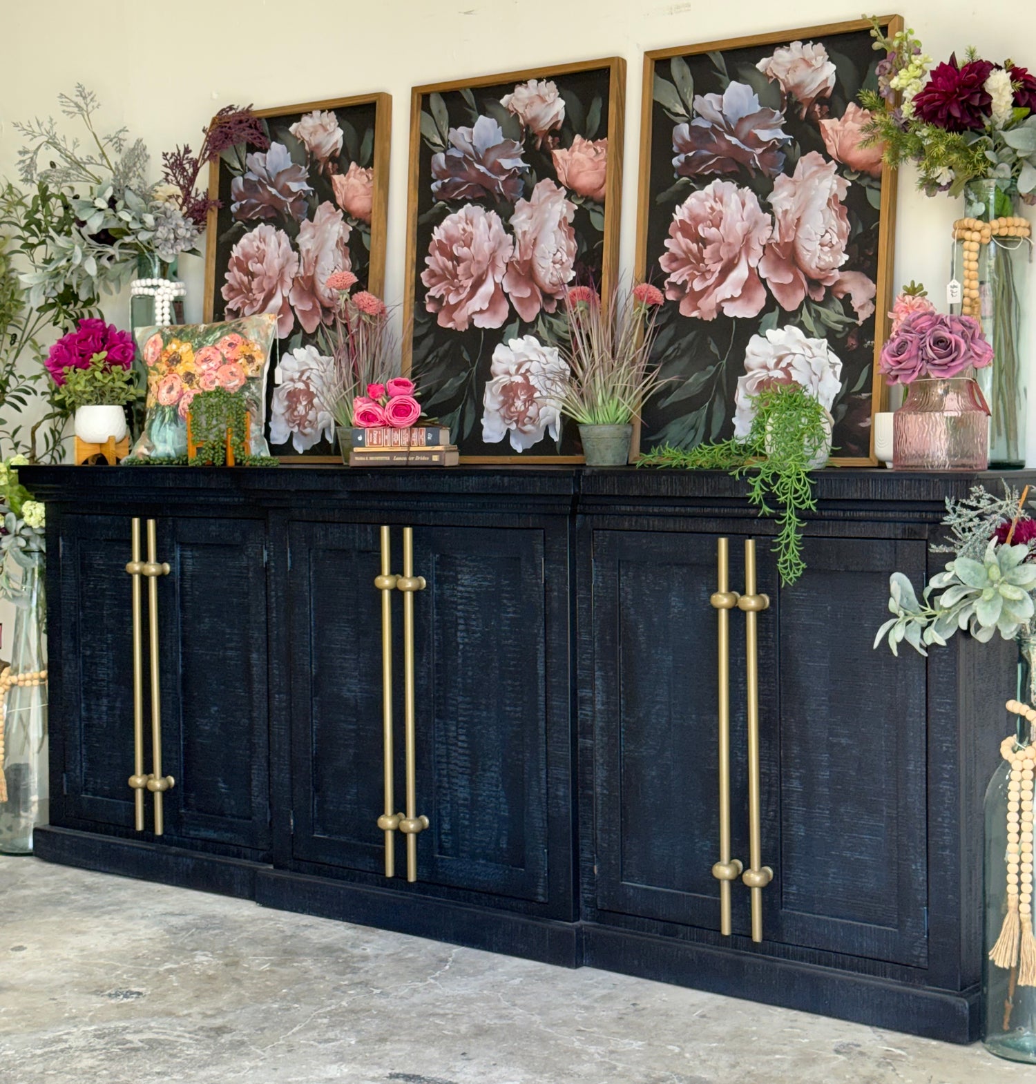 Kylie Console-Deep Blue/Gold