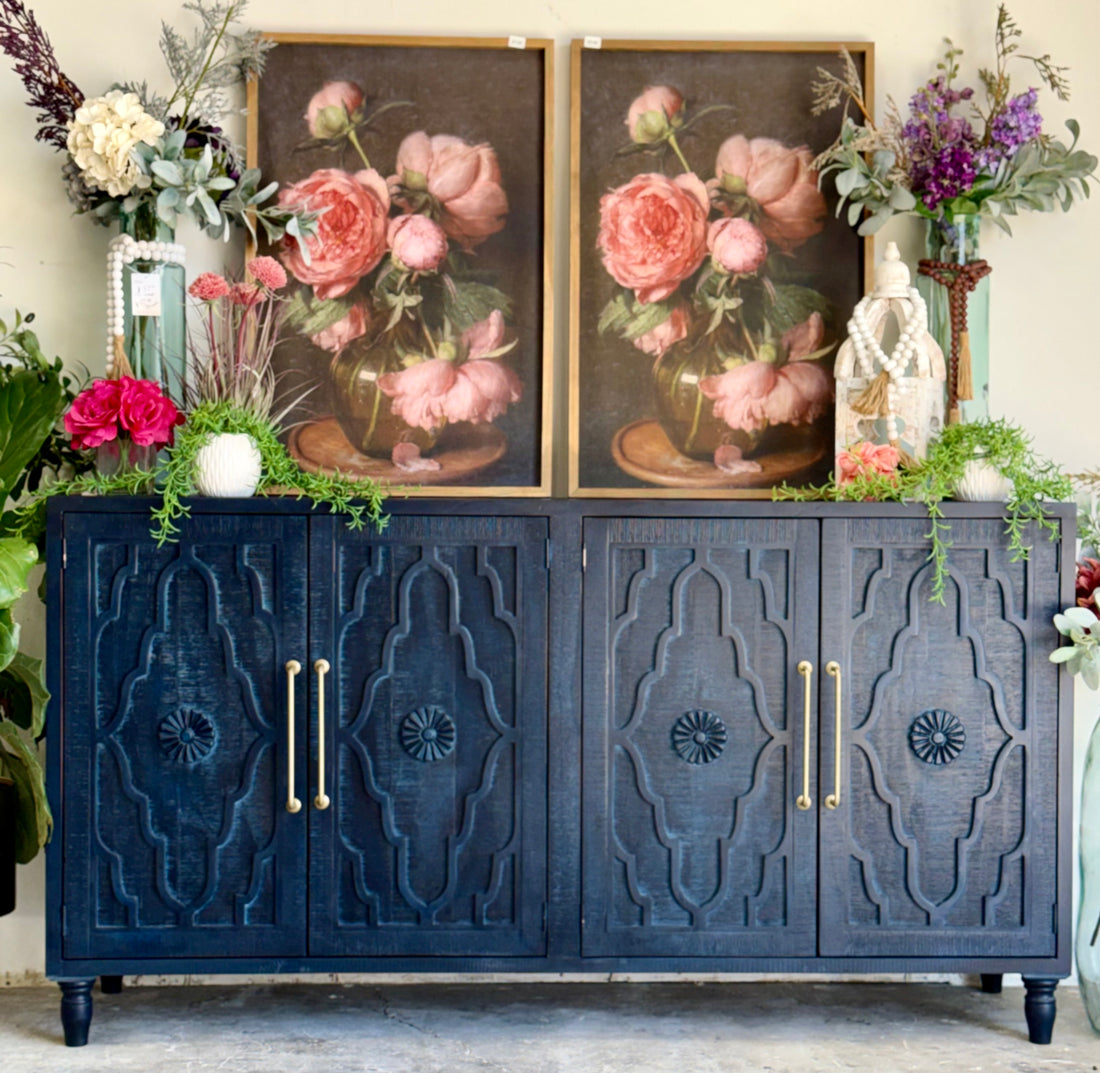 Celeste 4 Door console- Deep Blue/Gold