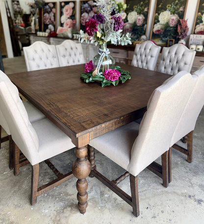 Sophie 66" Squared Dining Table Set With 8 Chairs-Honeywood™