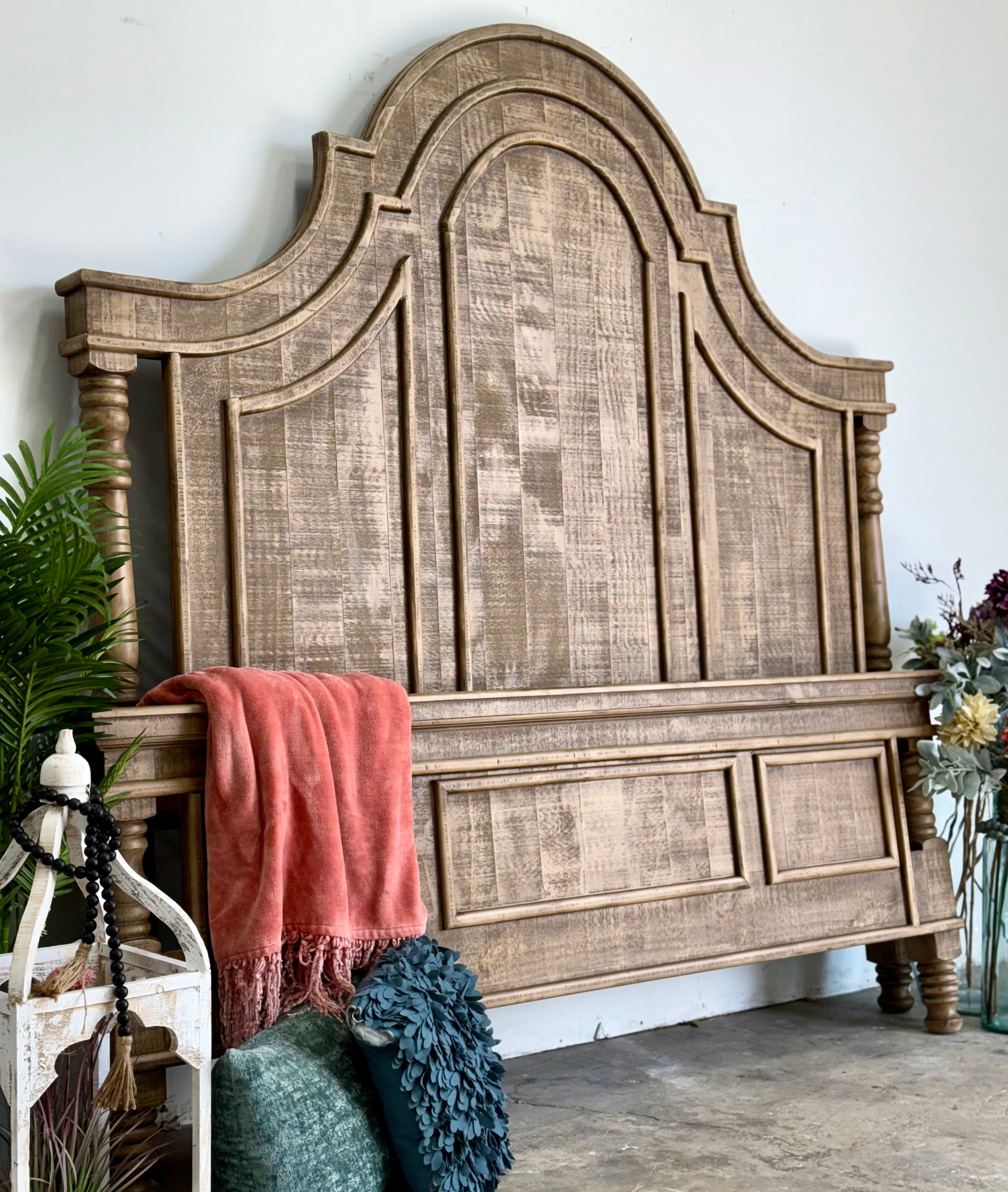 Madison King Bed-Sandstone