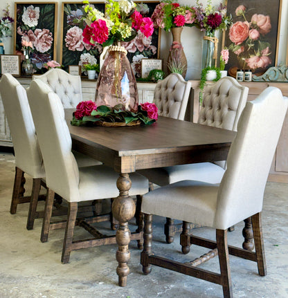 Sophie 7 Foot Dining Table With 6 Chairs-Honeywood™
