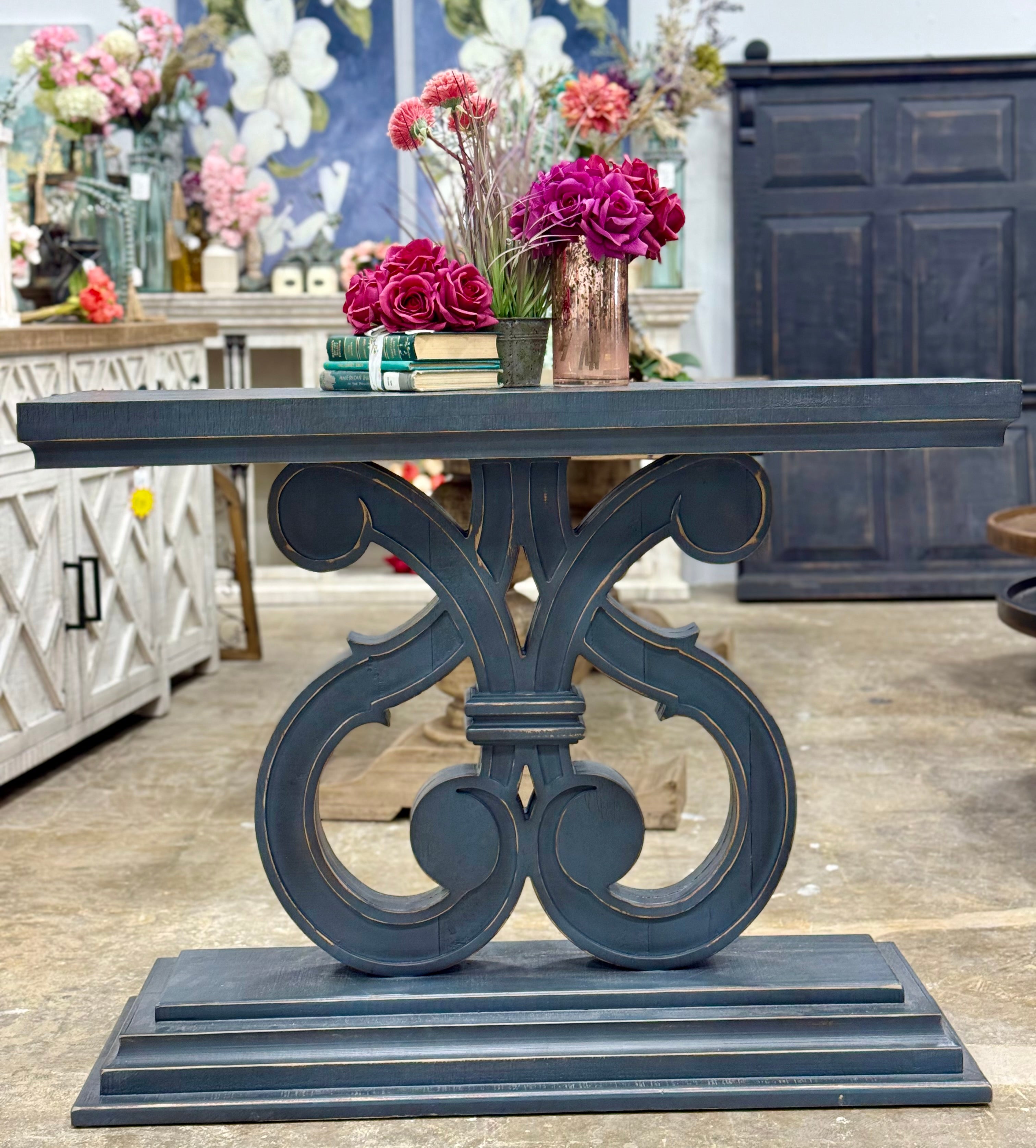 Harp Entryway Table-Blue Haze™