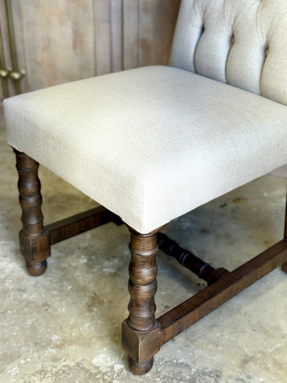 Myla 8 Foot Rounded Pedestal Table Set With 6 Upholstered chairs-Black/Honeywood™