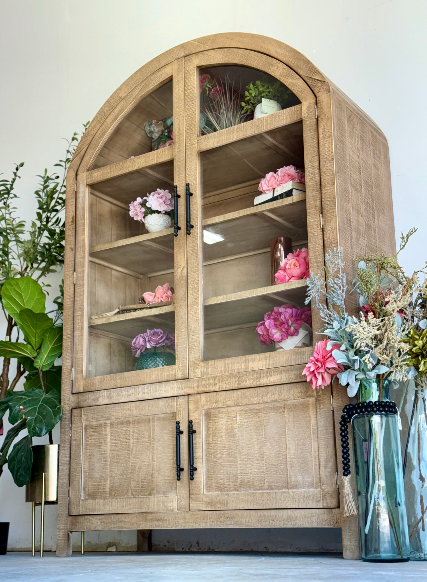 Rose Domed Vitrine-Warm Sandstone